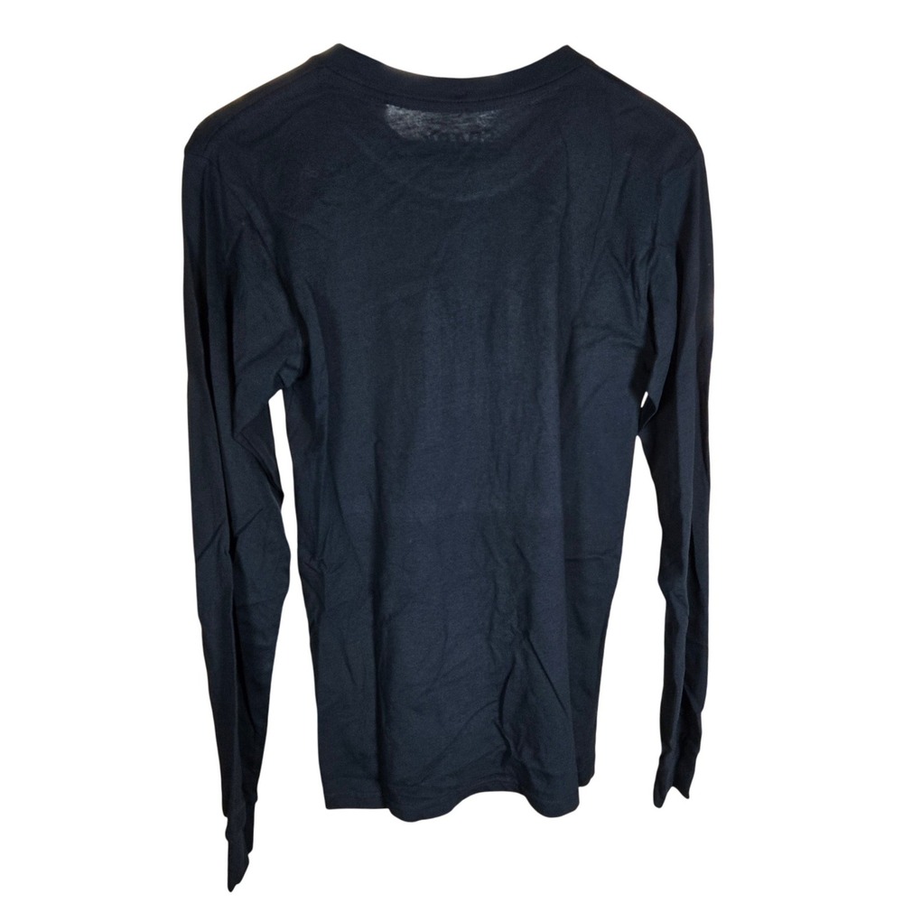 Spark Mens Long Sleeve T Shirt Graphic 1940 Navy Cotton Size Small - Picture 3 of 6